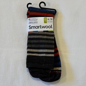 New SMARTWOOL Men's Multicolor Striped Merino Socks, Size XL (12-14.5), NWT